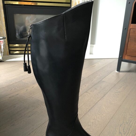 Duo Boots Classic Over The Knee Leather Boots with Back Zipper Black Size 40 - Picture 6 of 8